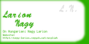 larion nagy business card